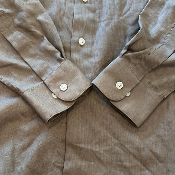 Yves Saint Laurent Men's Brown Dress Shirt - Picture 4 of 5